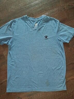 Men's Polo V-Neck Short Sleeve Shirt - Blue